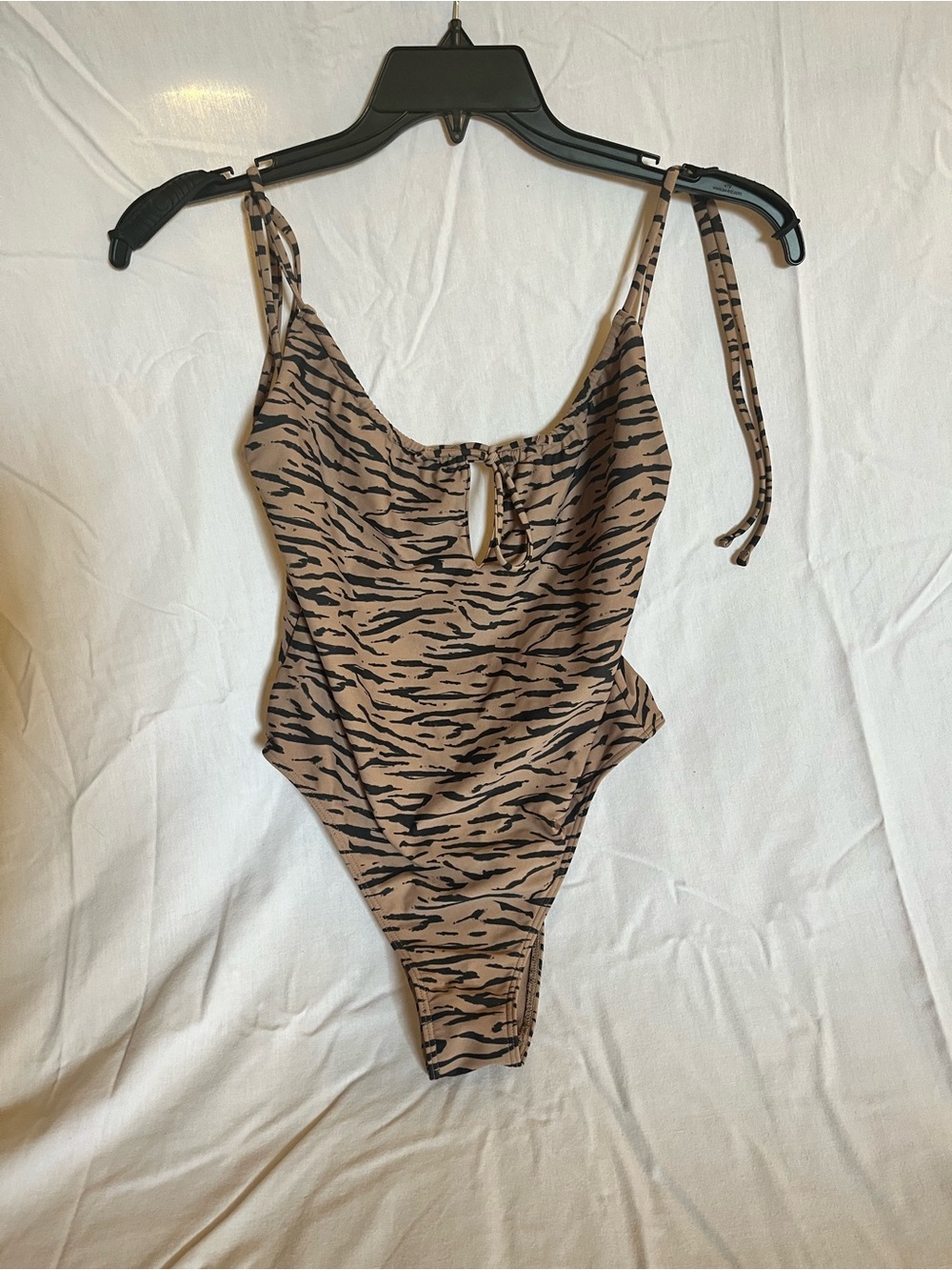 Abercrombie and fitch Tiger-Print One-Piece Swimsuit in Brown